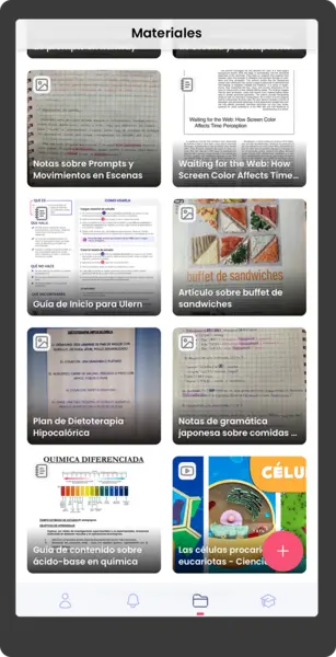 Carga cualquier material de estudio